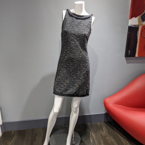 Grey Shift Boucle Dress - Picture 2 of 2